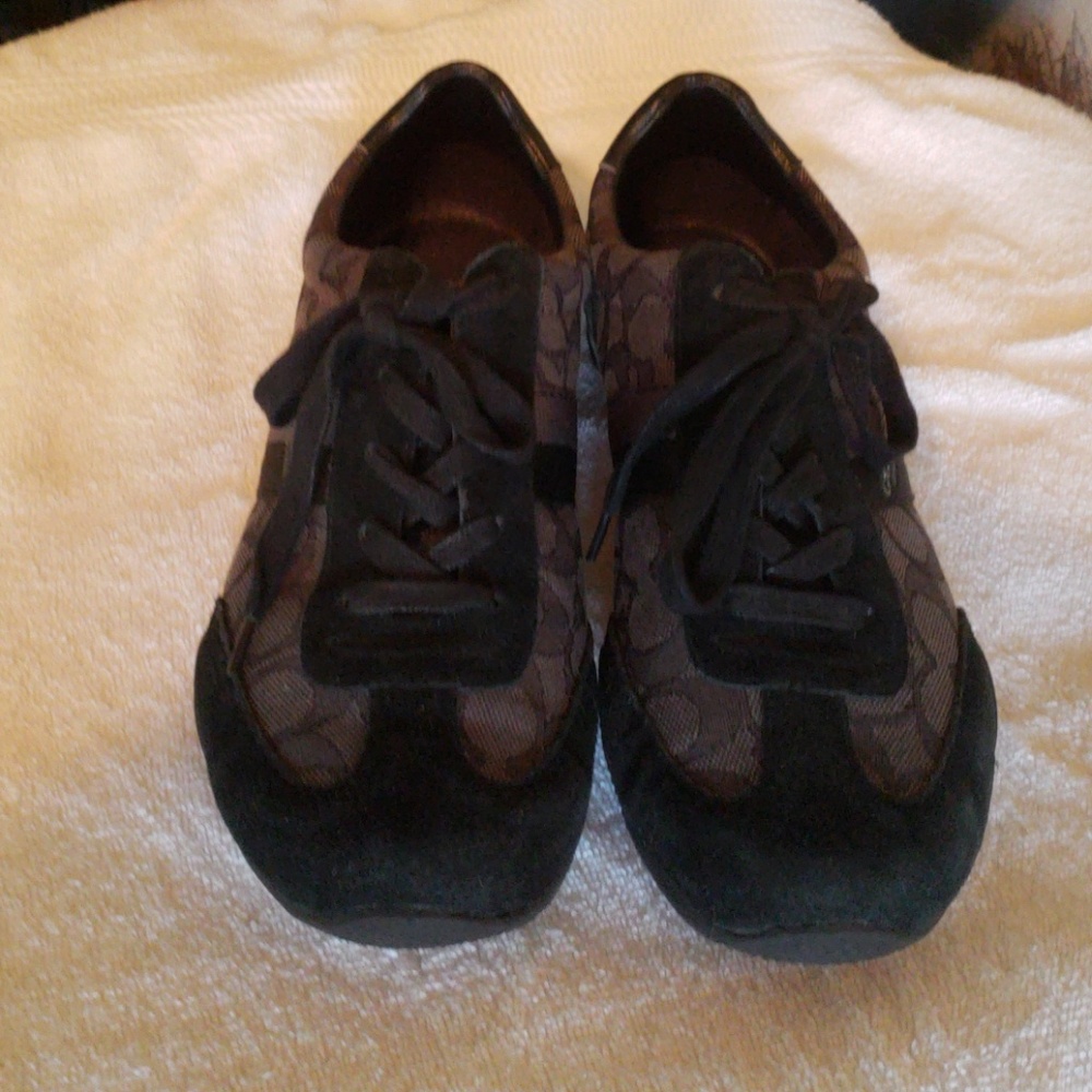 Nwob Coach black and grey tennis shoes